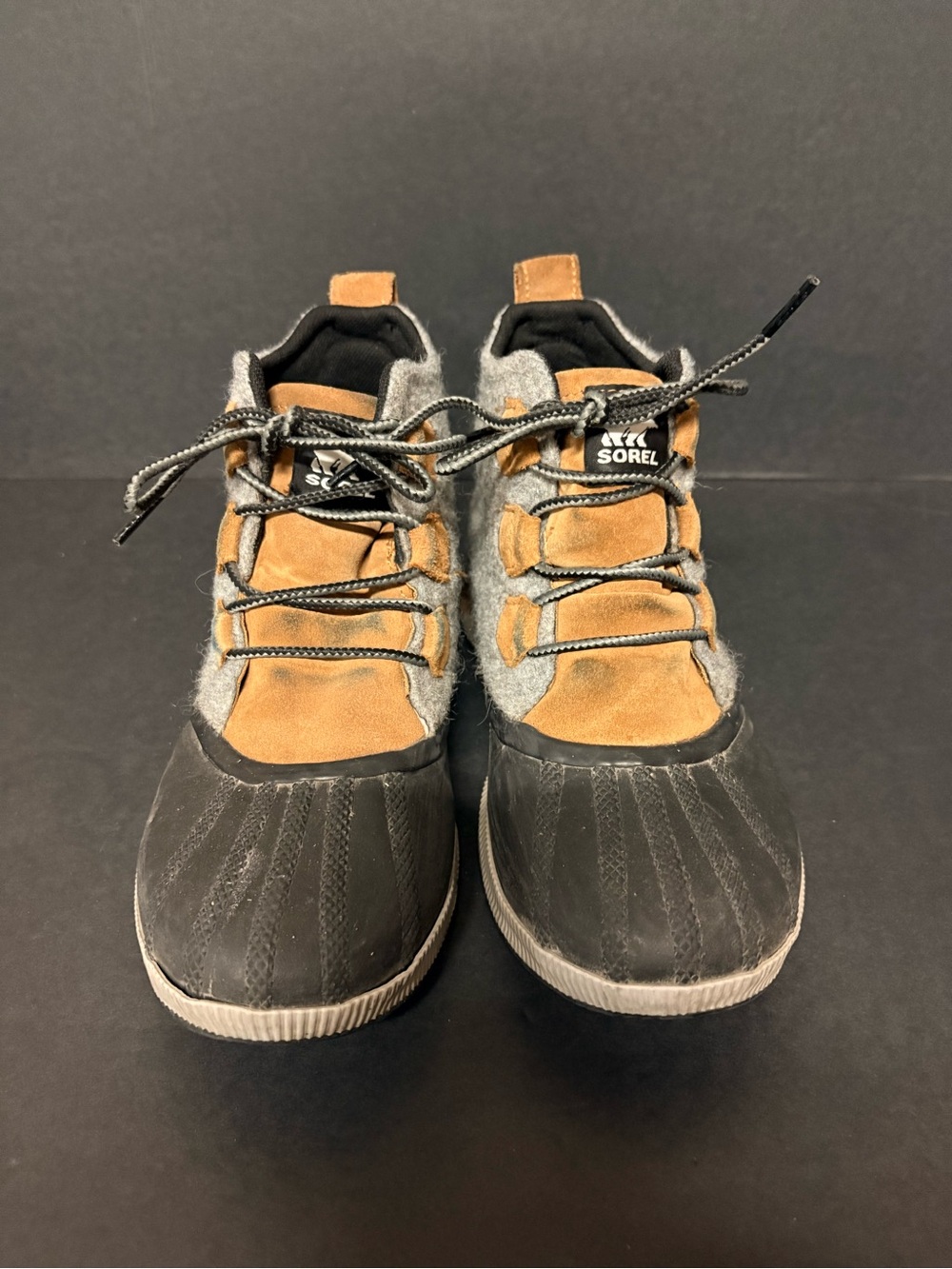 Sorel Womens Brown & Gray Waterproof Duck Boots 9.5